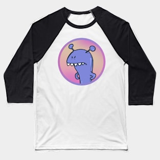 angry purple monster in the circle Baseball T-Shirt